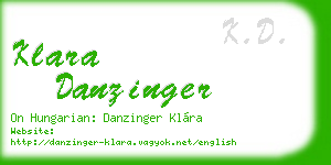 klara danzinger business card